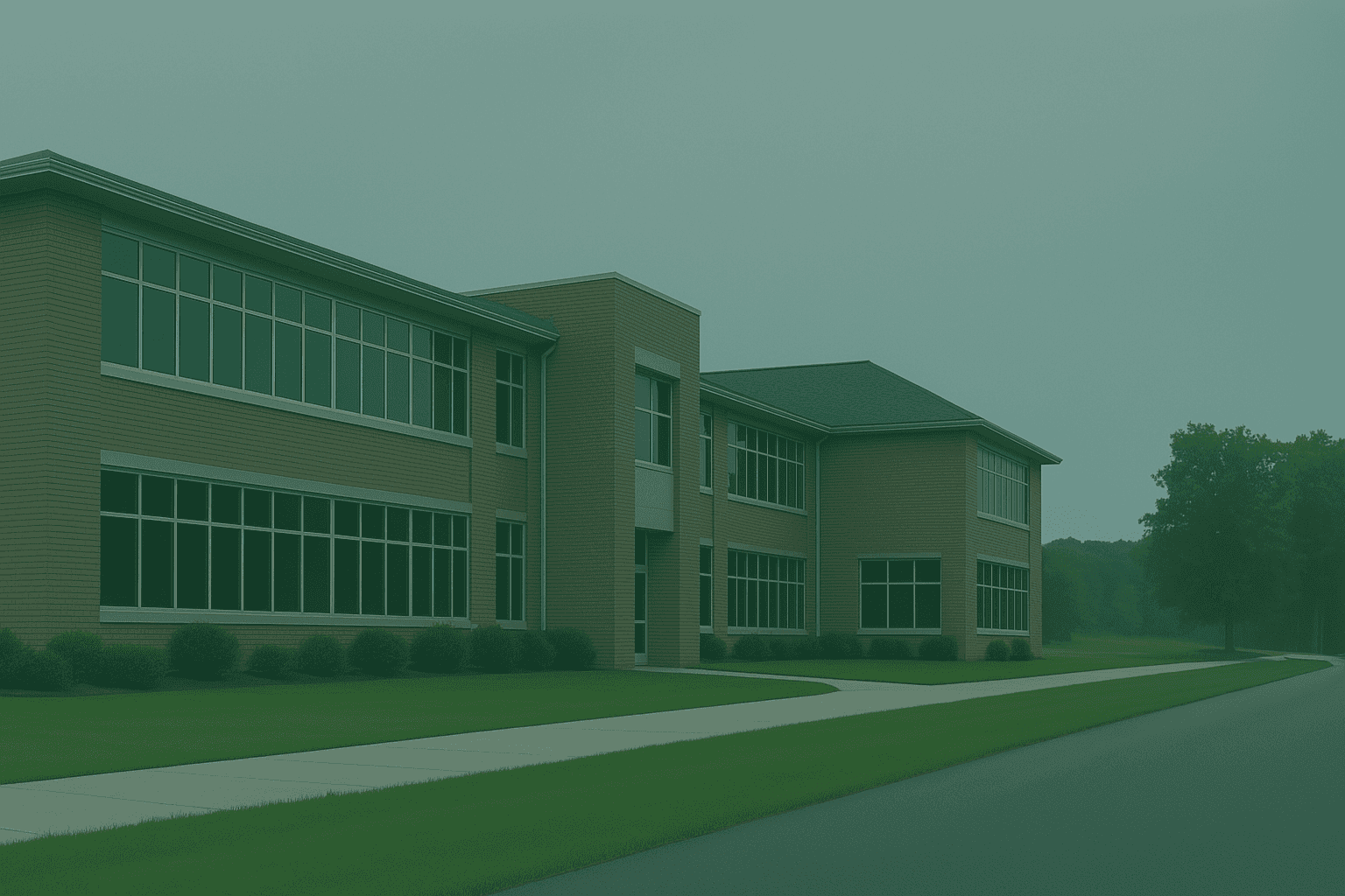 School building illustration
