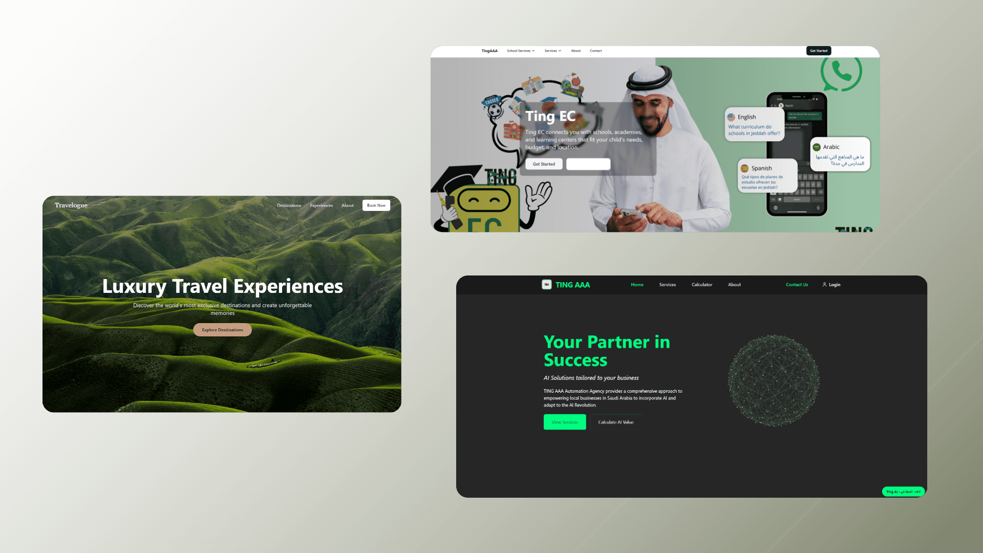 Websites showcase
