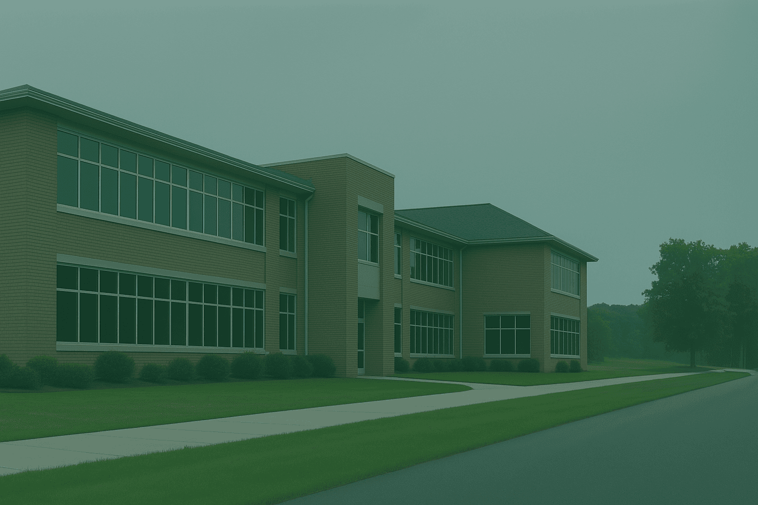 School building illustration
