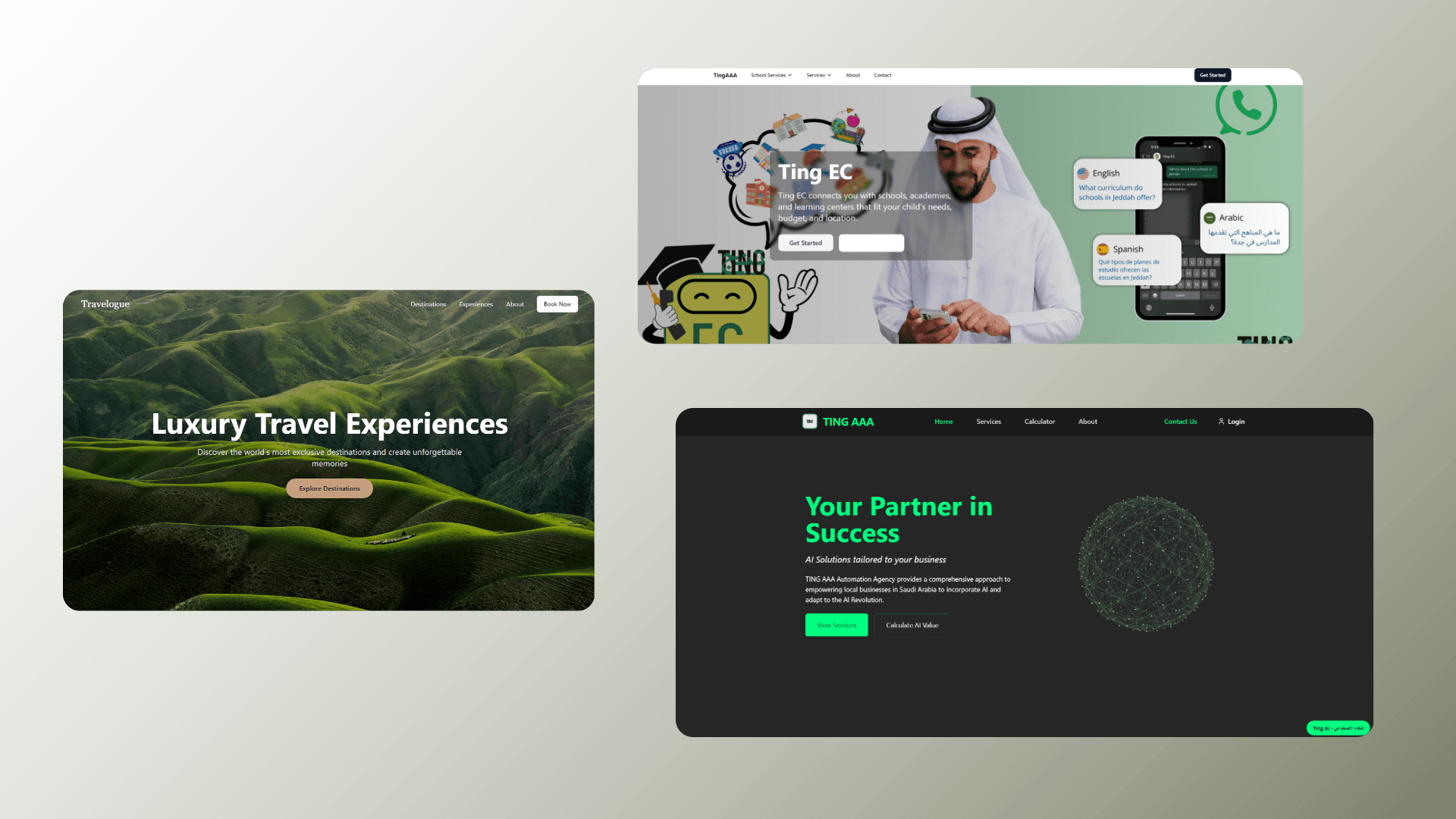 Websites showcase